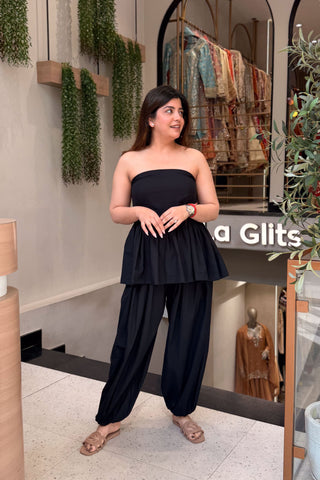 Verona Black Tube Co ord Set