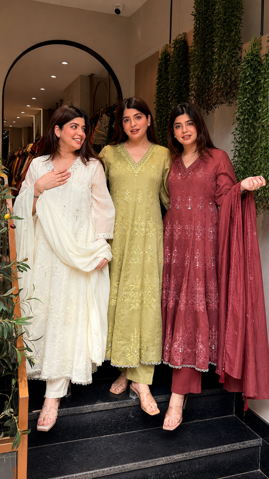 Brishti Embroidered Anarkali Suit Set