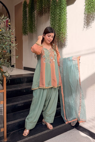Tahini Mirror Detailing Suit Set