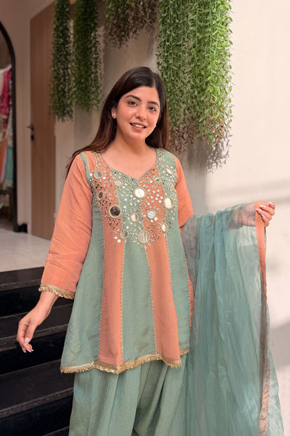 Tahini Mirror Detailing Suit Set