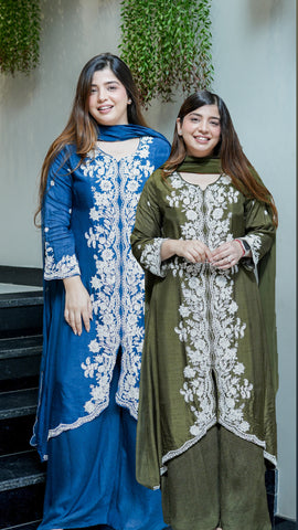 Jeeha Hand Embroidered Suit Set