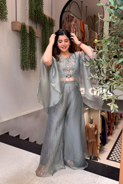 Vayara Embroidered Three Piece Set
