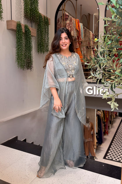 Vayara Embroidered Three Piece Set