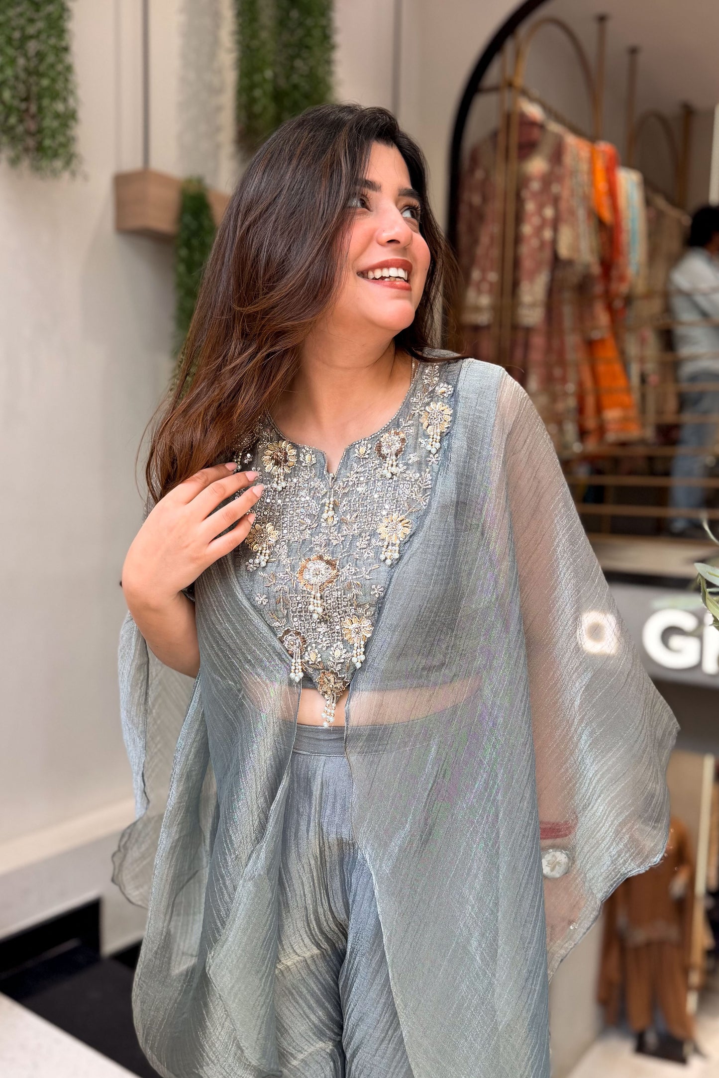 Vayara Embroidered Three Piece Set