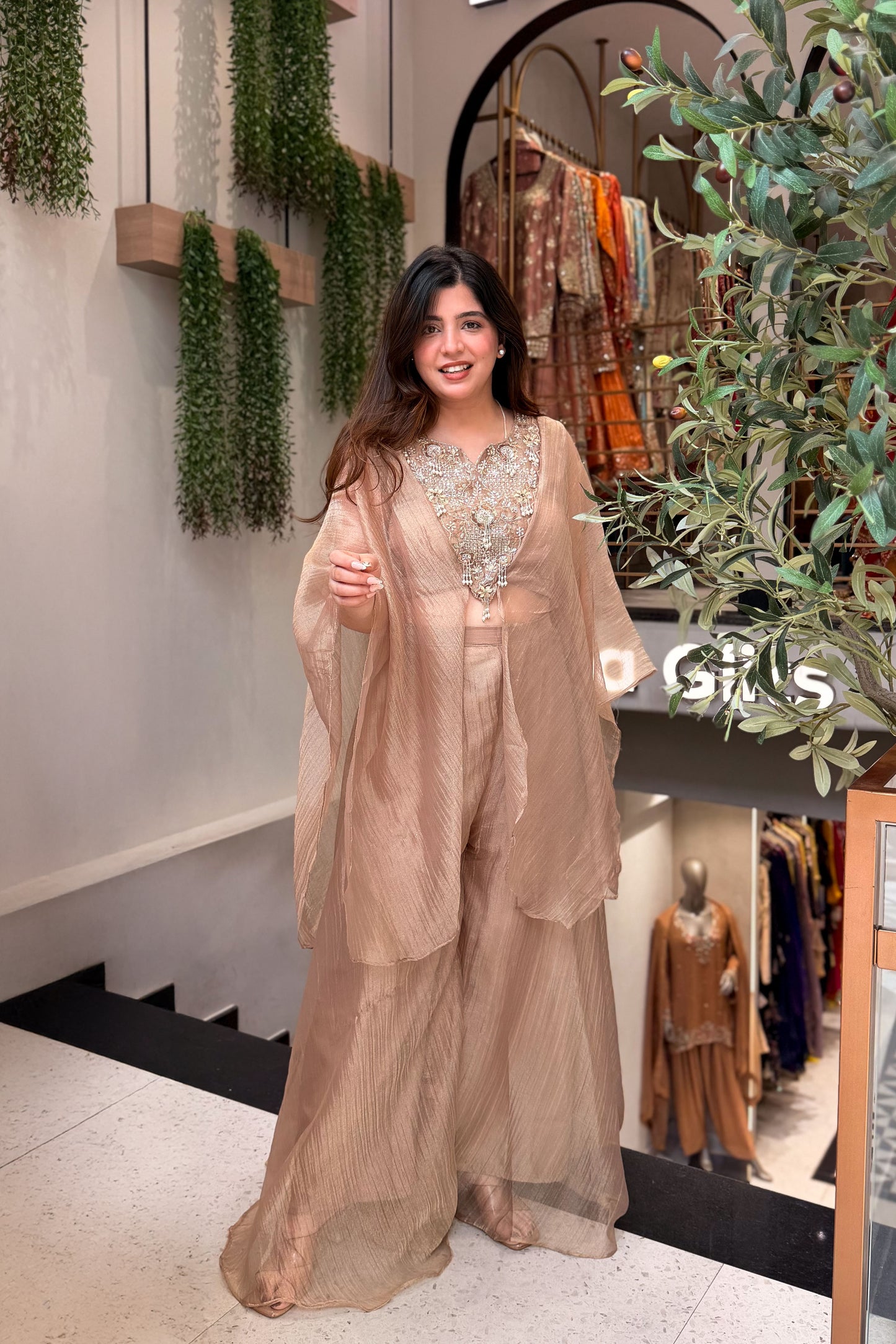 Vayara Embroidered Three Piece Set