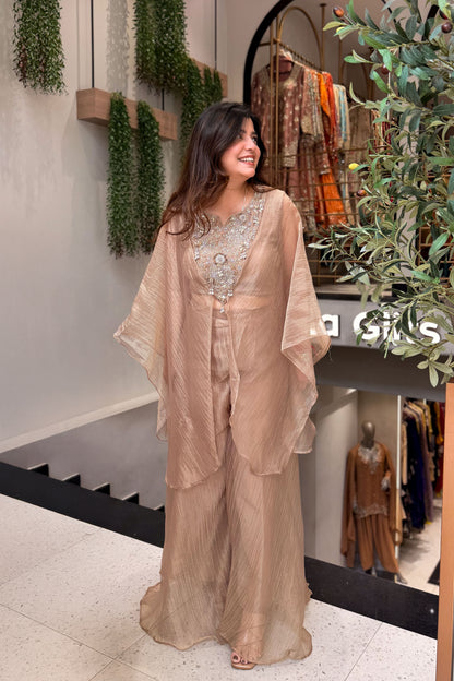 Vayara Embroidered Three Piece Set