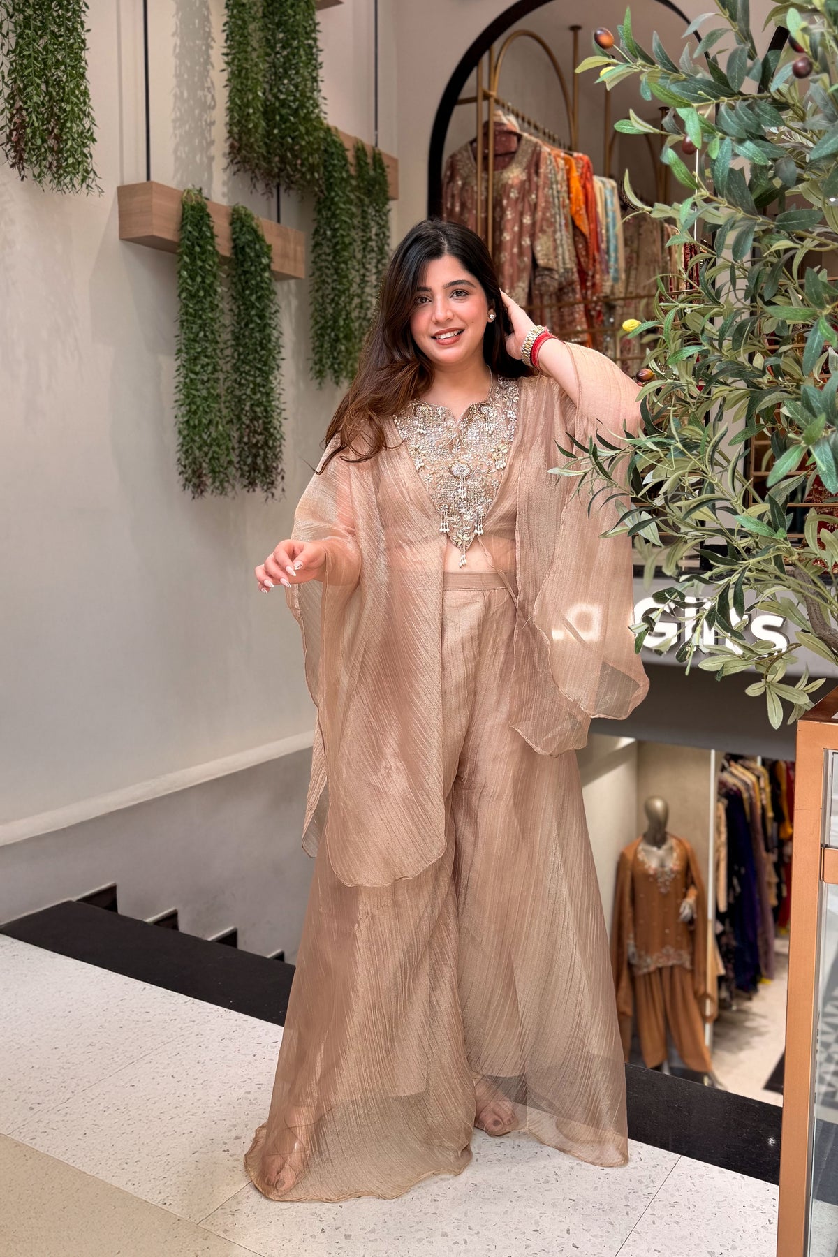 Vayara Embroidered Three Piece Set
