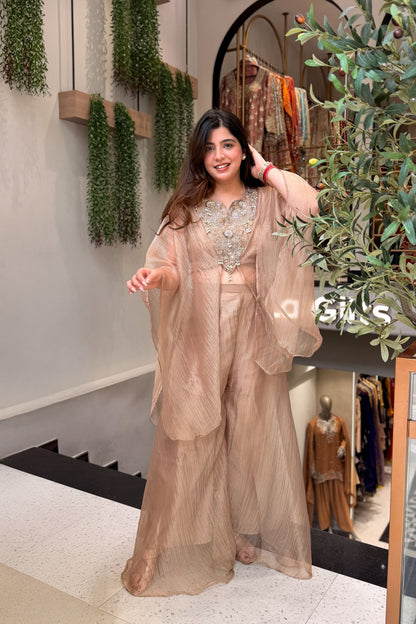 Vayara Embroidered Three Piece Set