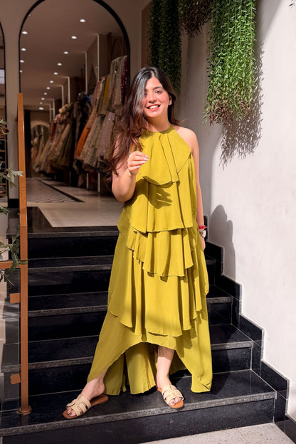 Fern High Low Ruffle Dress