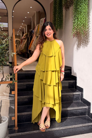 Fern High Low Ruffle Dress