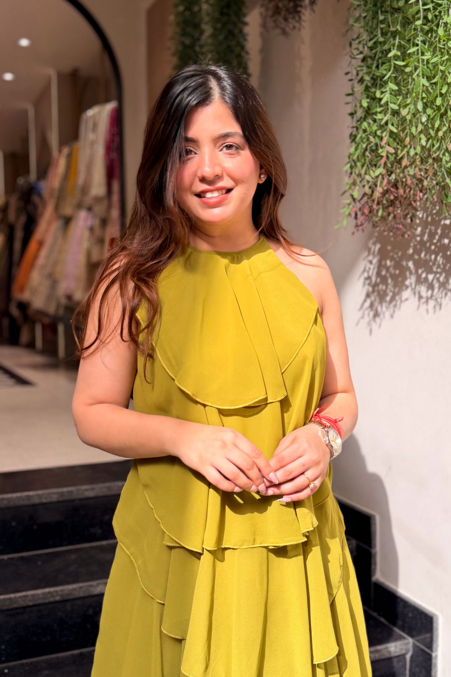 Fern High Low Ruffle Dress