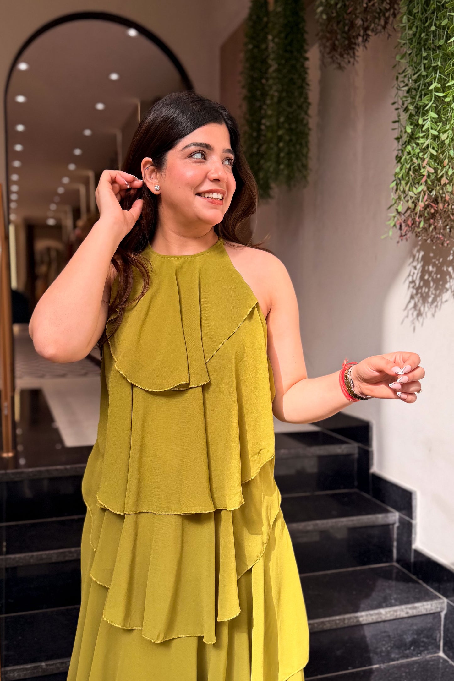 Fern High Low Ruffle Dress