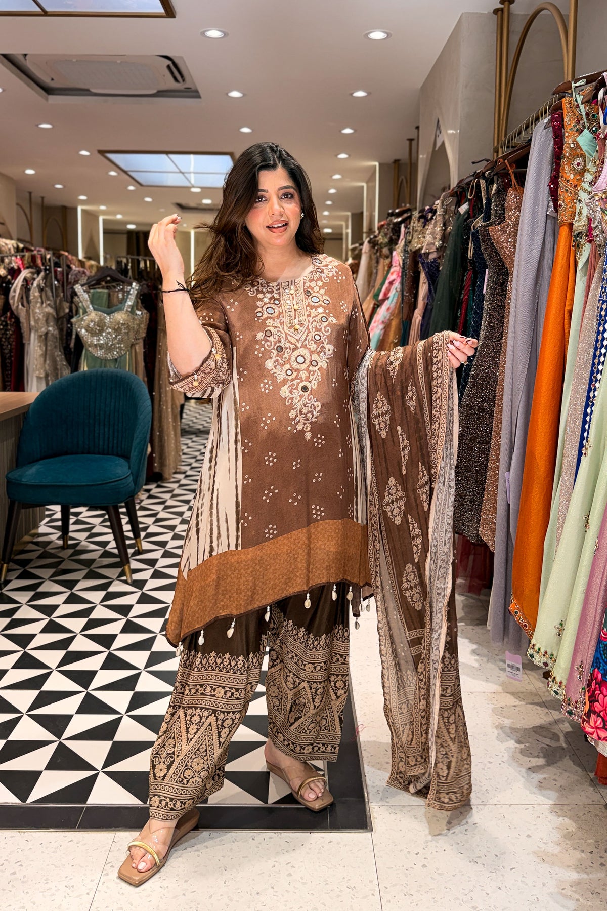 Dua Printed & Embroidered Suit Set