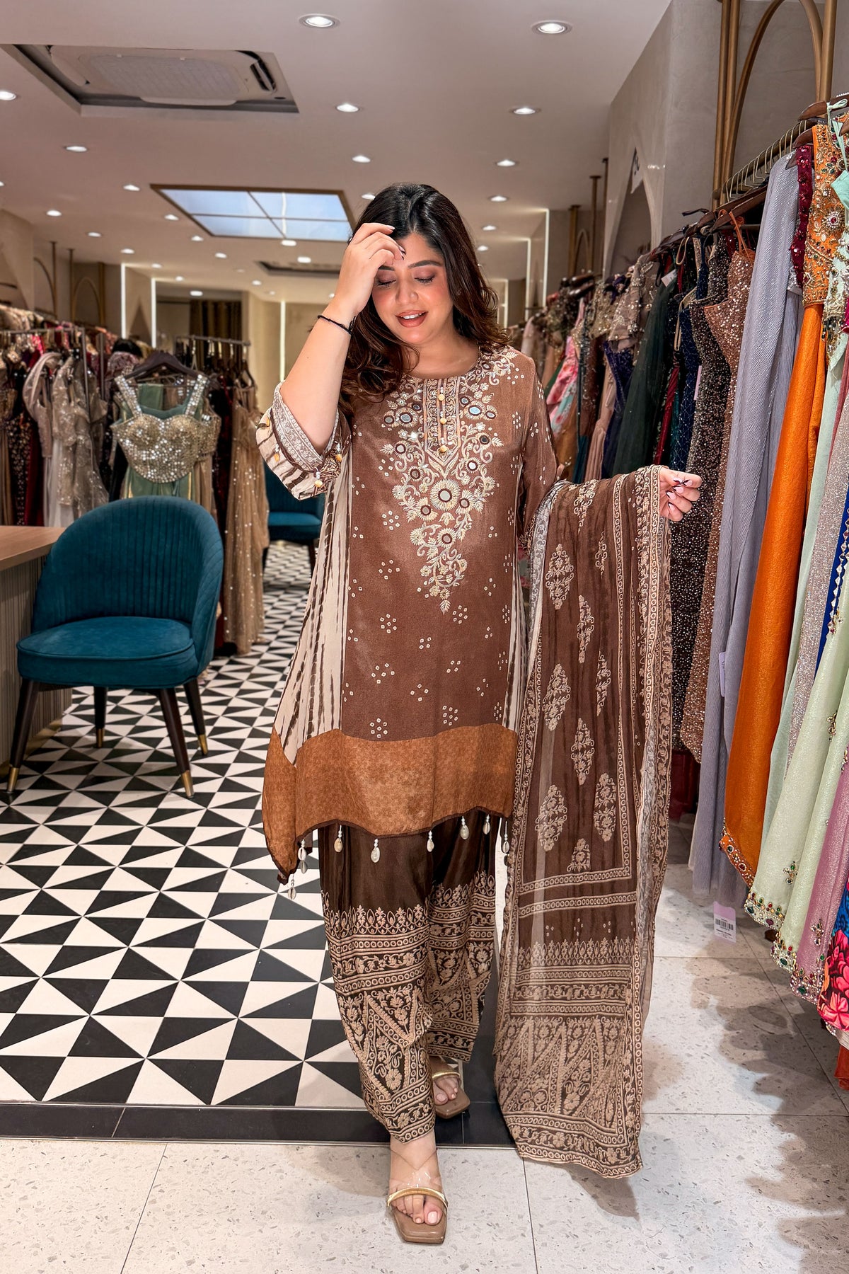 Dua Printed & Embroidered Suit Set