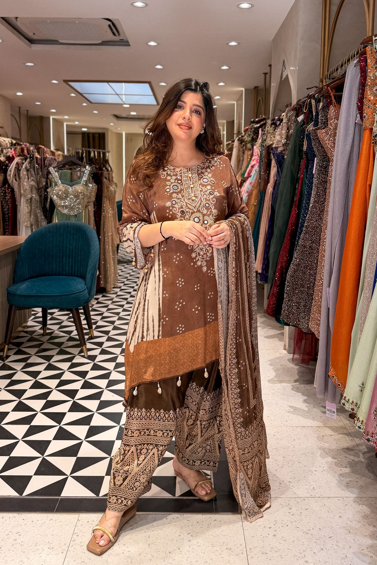Dua Printed & Embroidered Suit Set