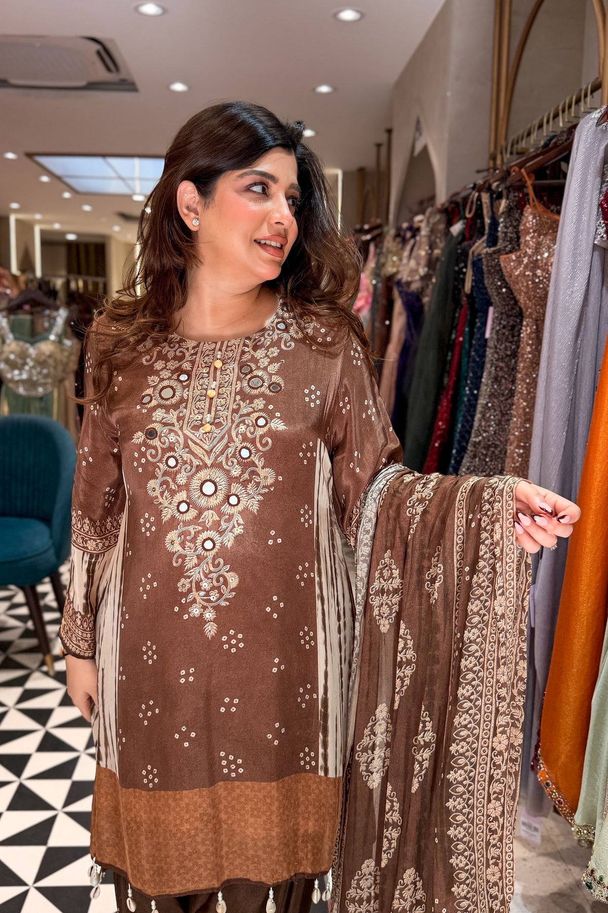 Dua Printed & Embroidered Suit Set