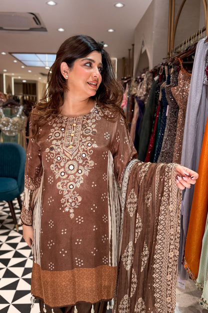 Dua Printed & Embroidered Suit Set
