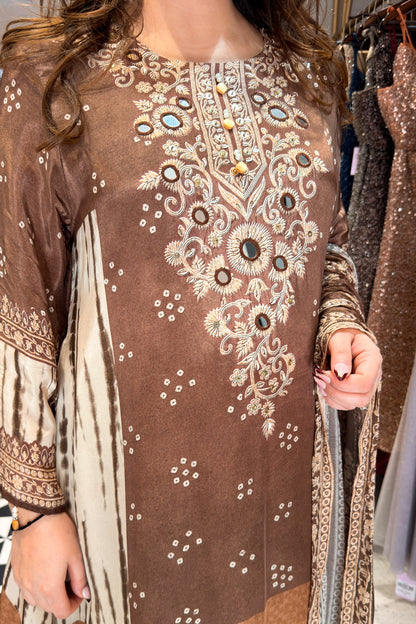 Dua Printed & Embroidered Suit Set