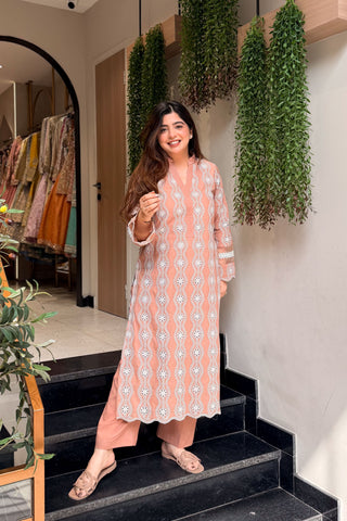Vihaani Schiffli Work Co ord Set