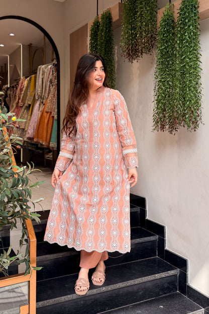 Vihaani Schiffli Work Co ord Set
