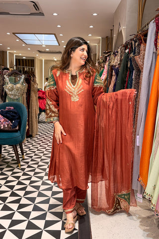 Adrita Hand Embroidered Suit Set