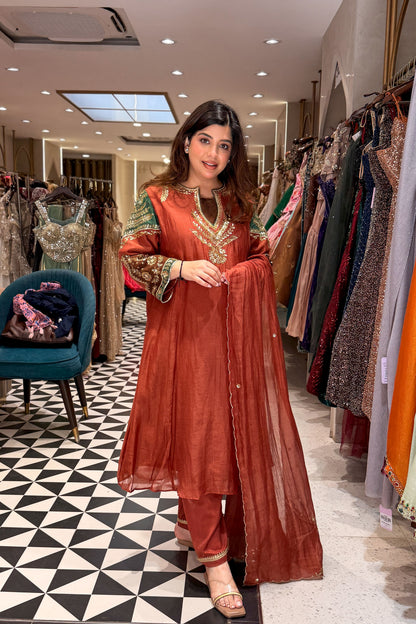 Adrita Hand Embroidered Suit Set