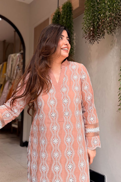 Vihaani Schiffli Work Co ord Set
