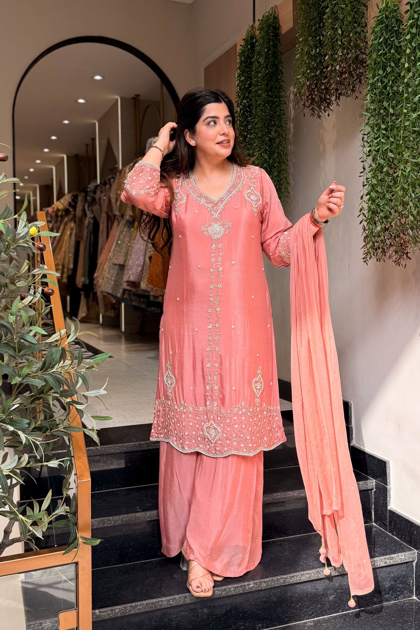 Kamiya Embroidered Suit Set