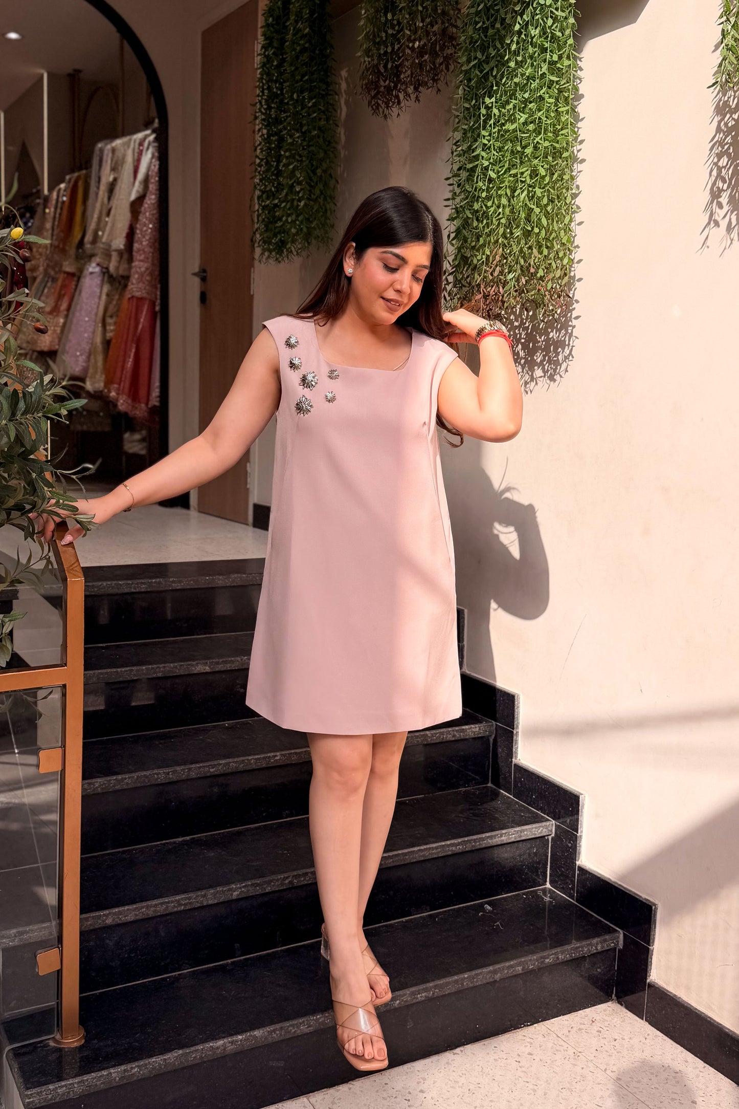 Scarlet Embellished Short Dress