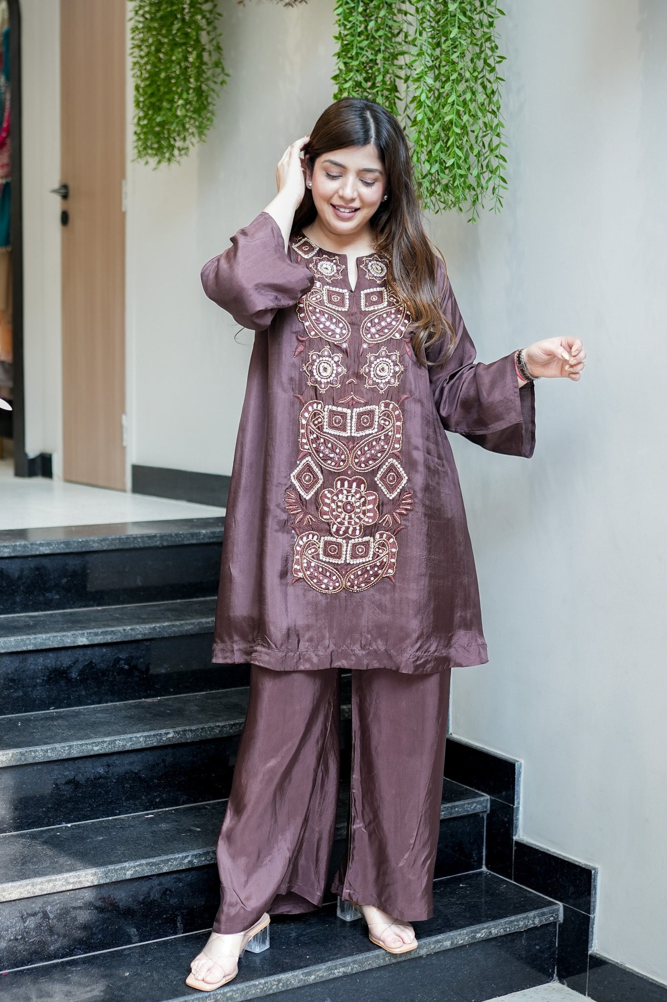 Swara Embroidered Co ord Set