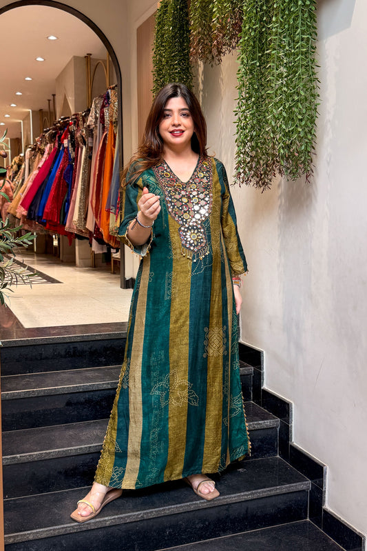 Tivra Embroidered Long Co ord Set