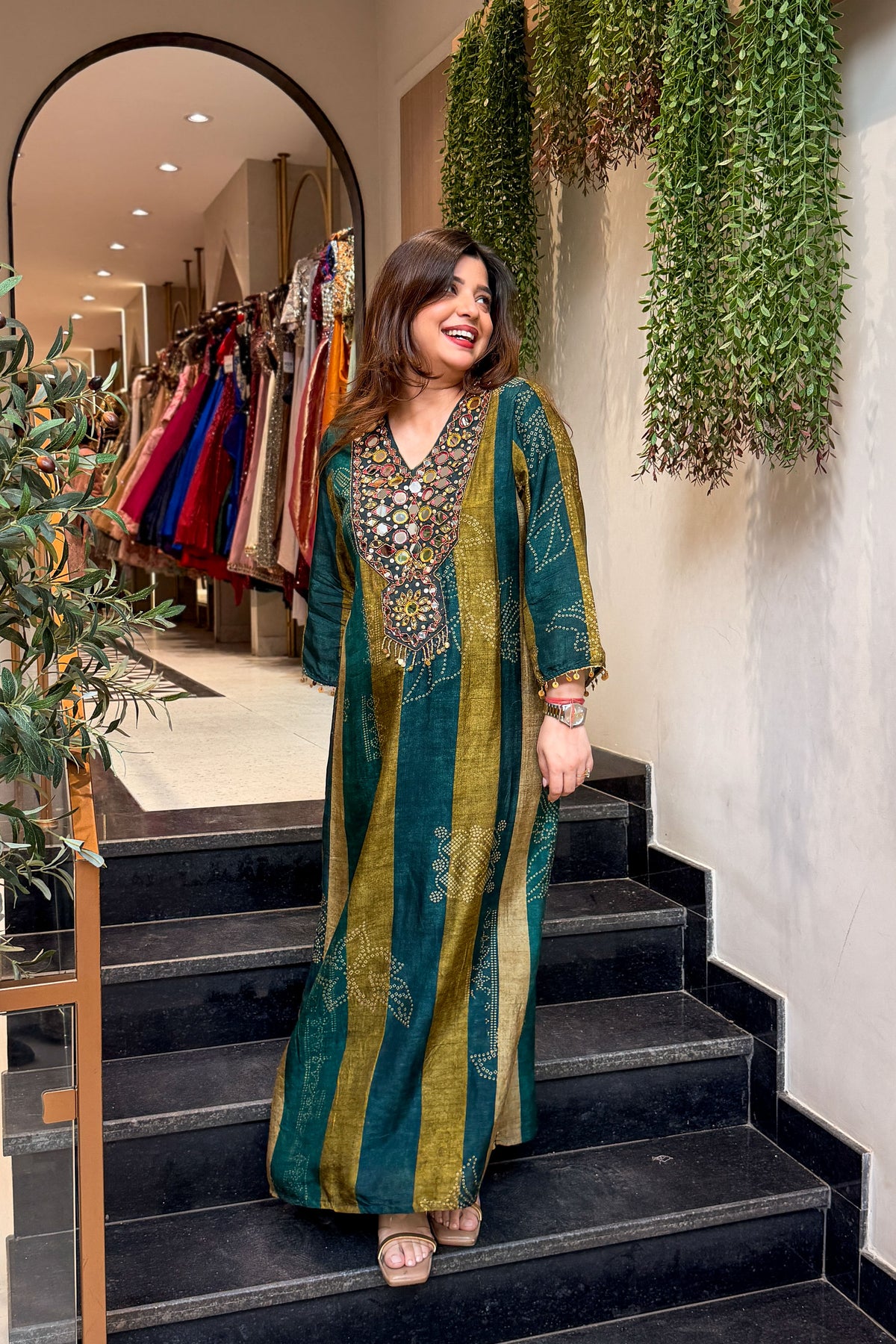 Tivra Embroidered Long Co ord Set