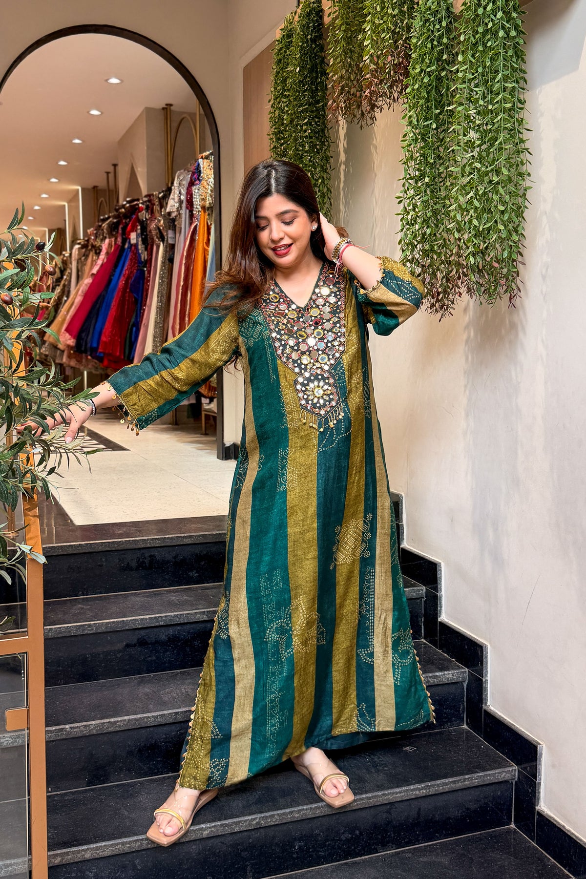 Tivra Embroidered Long Co ord Set