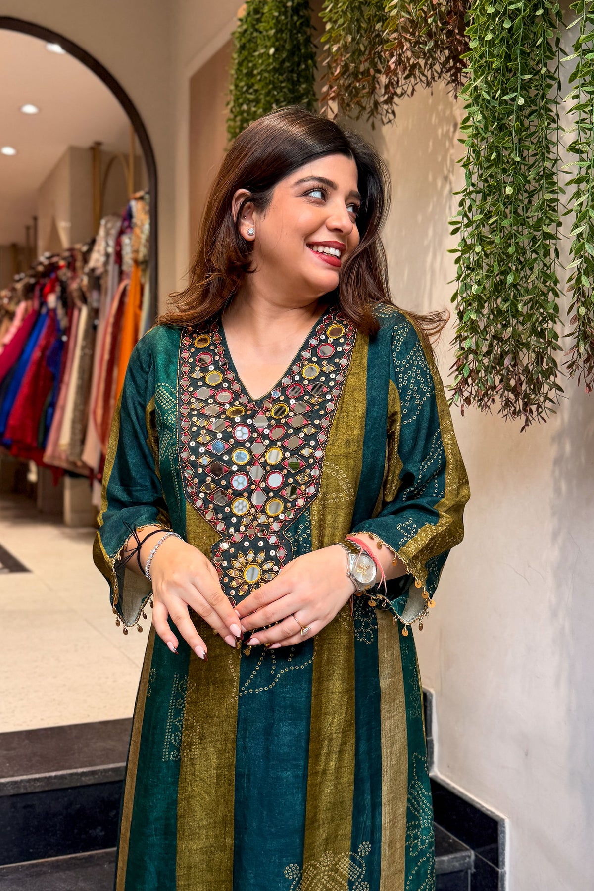 Tivra Embroidered Long Co ord Set
