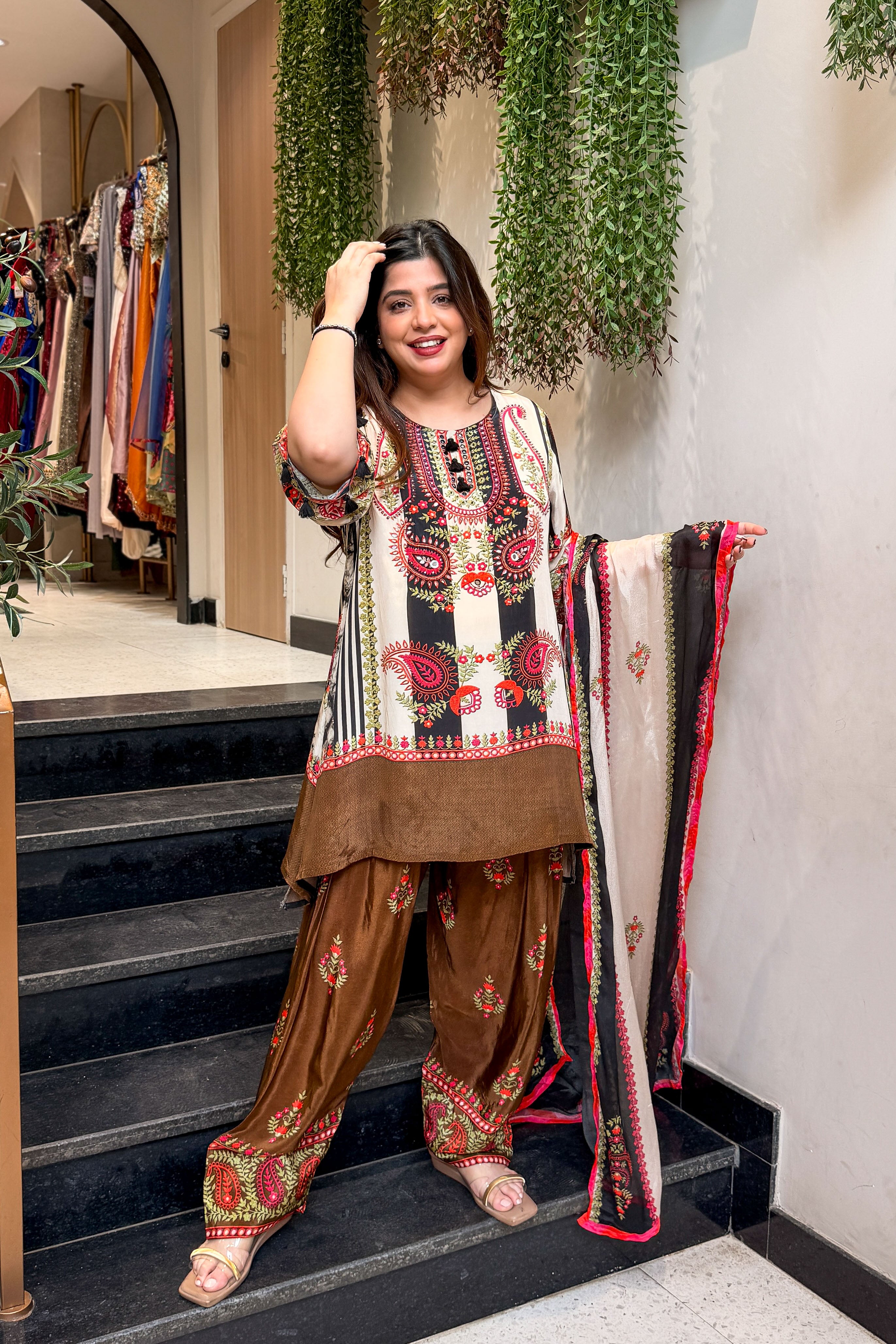 Ibadat Printed & Embroidered Suit Set