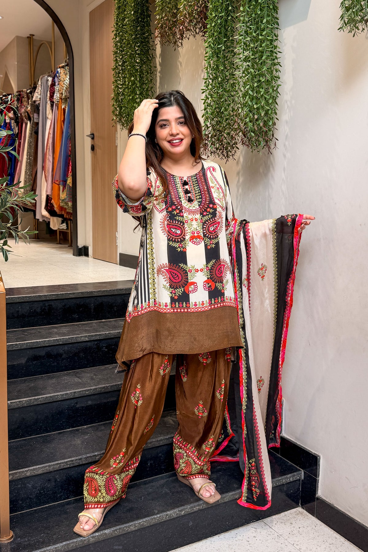 Ibadat Printed & Embroidered Suit Set