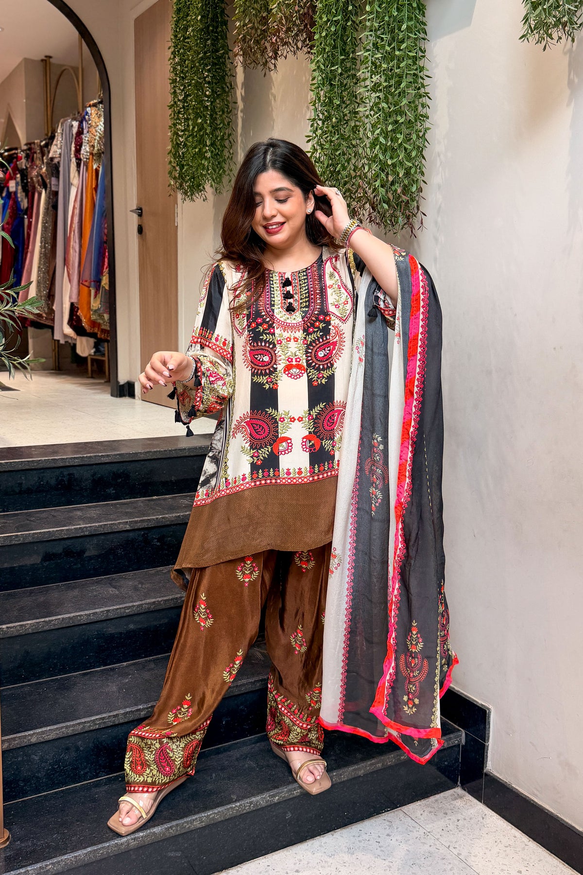 Ibadat Printed & Embroidered Suit Set