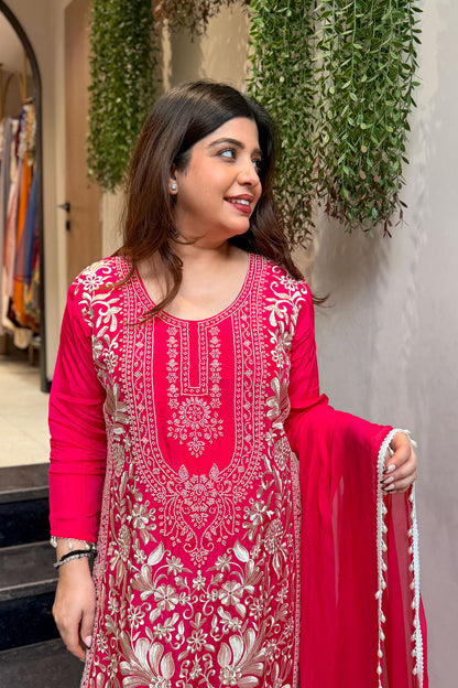 Maurya Thread & Beads Work Long Suit Set