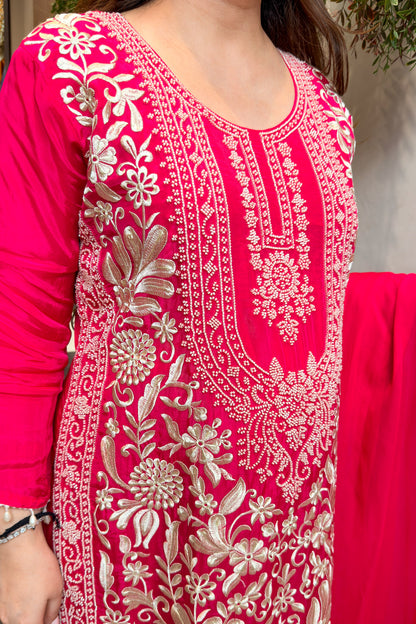 Maurya Thread & Beads Work Long Suit Set