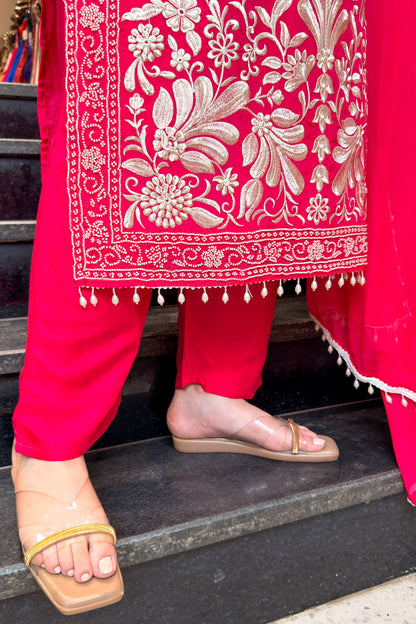 Maurya Thread & Beads Work Long Suit Set