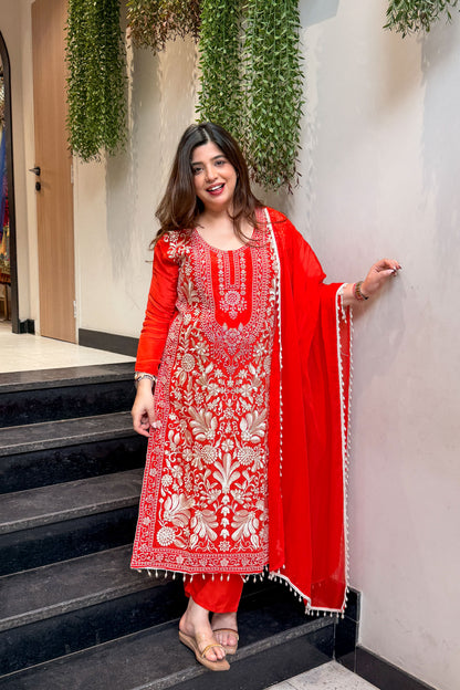 Maurya Thread & Beads Work Long Suit Set