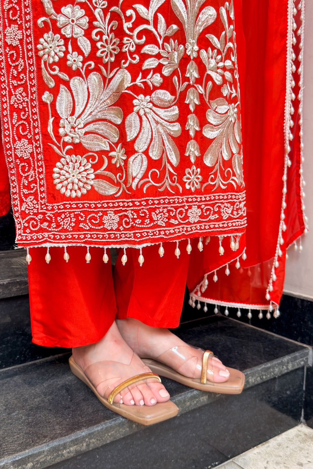 Maurya Thread & Beads Work Long Suit Set