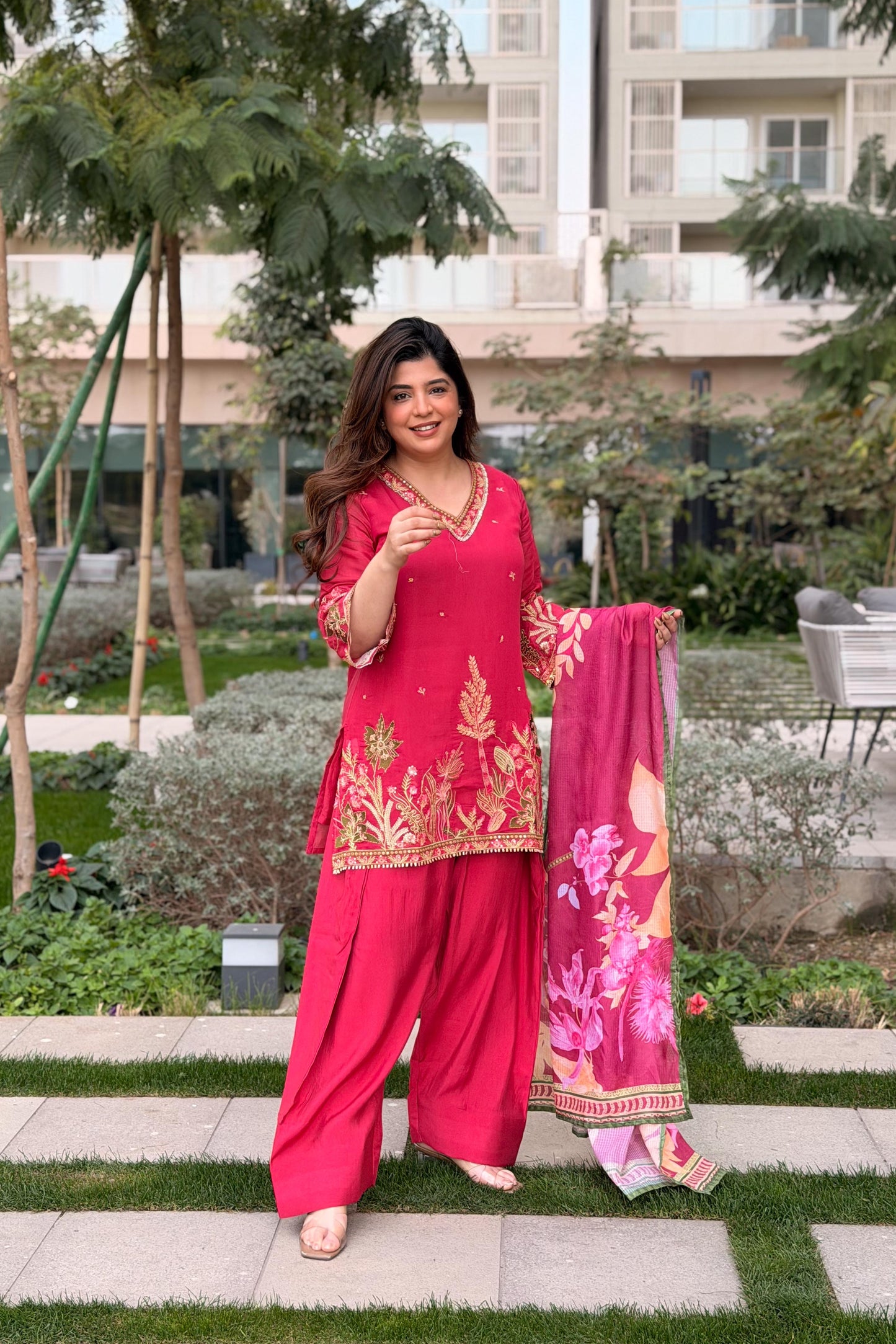 Rameesha Embroidered Farshi Salwar Set