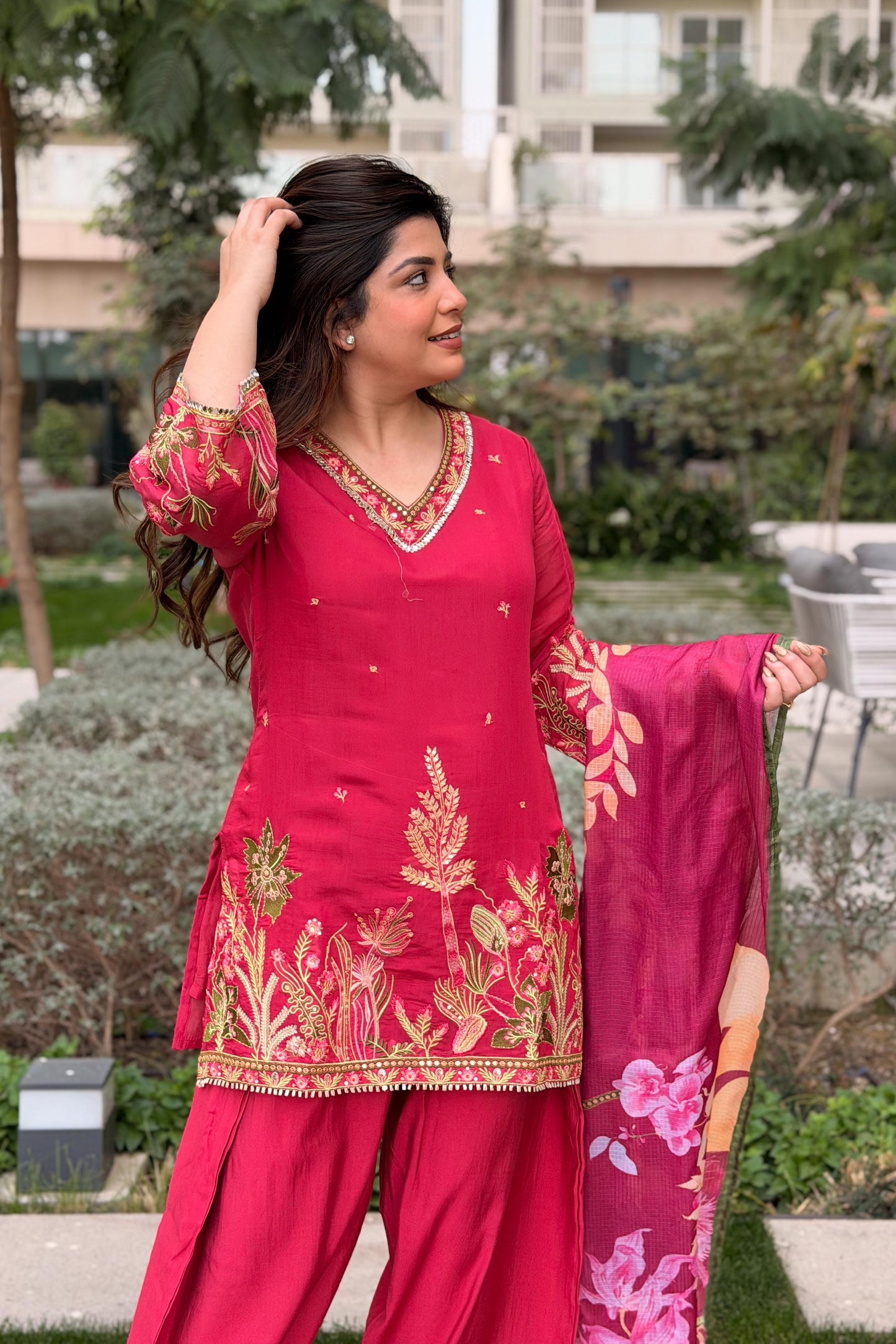 Rameesha Embroidered Farshi Salwar Set