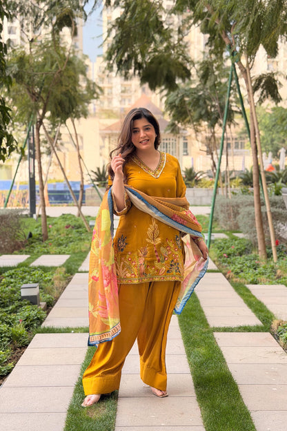 Rameesha Embroidered Farshi Salwar Set