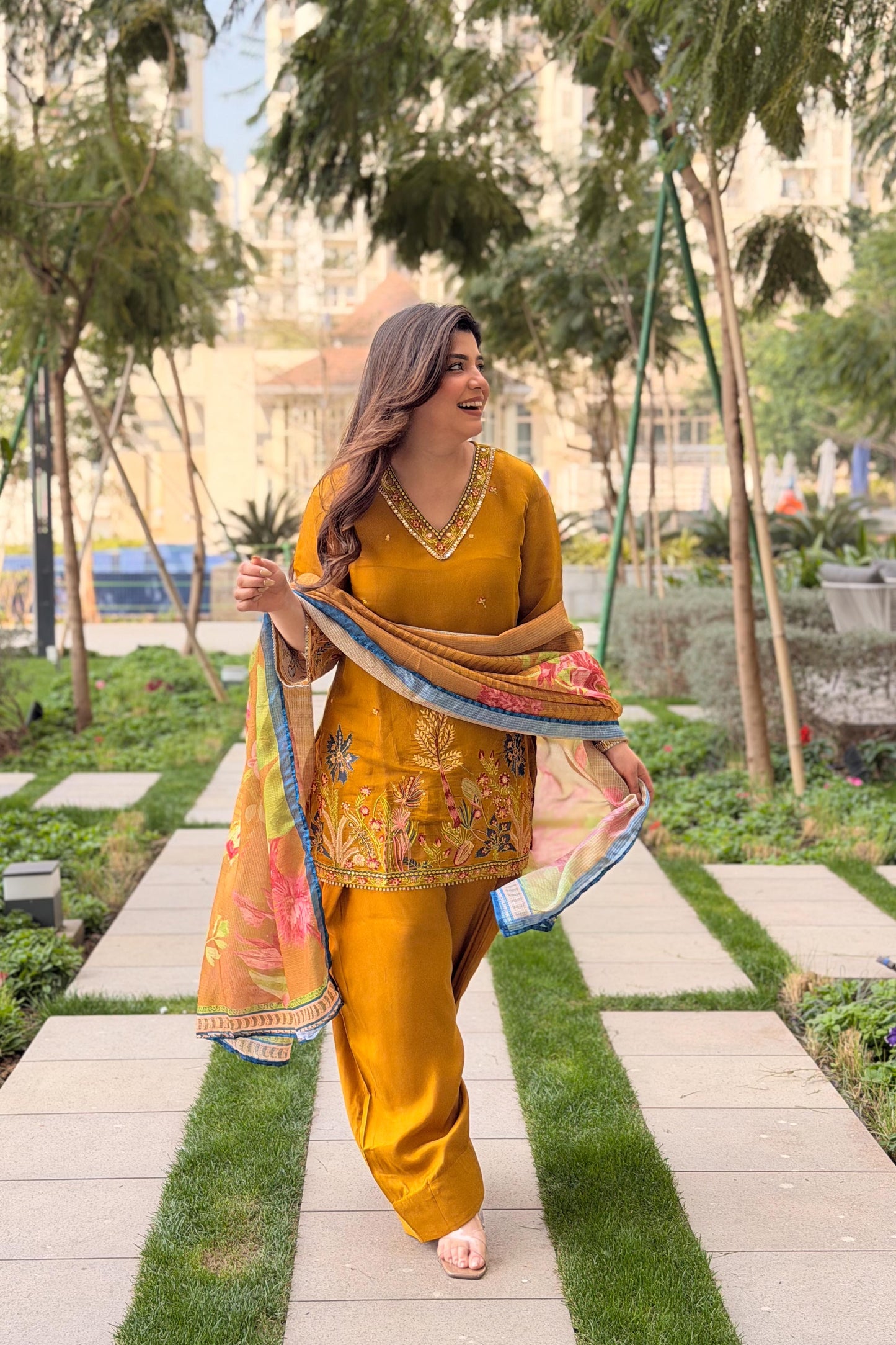 Rameesha Embroidered Farshi Salwar Set