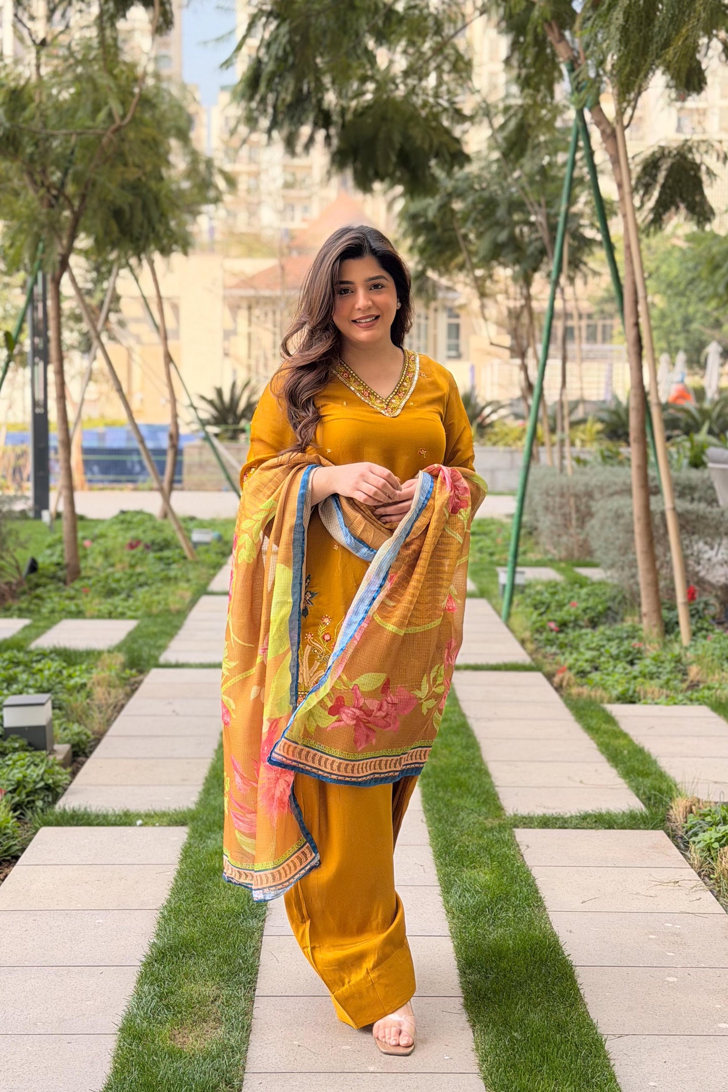 Rameesha Embroidered Farshi Salwar Set