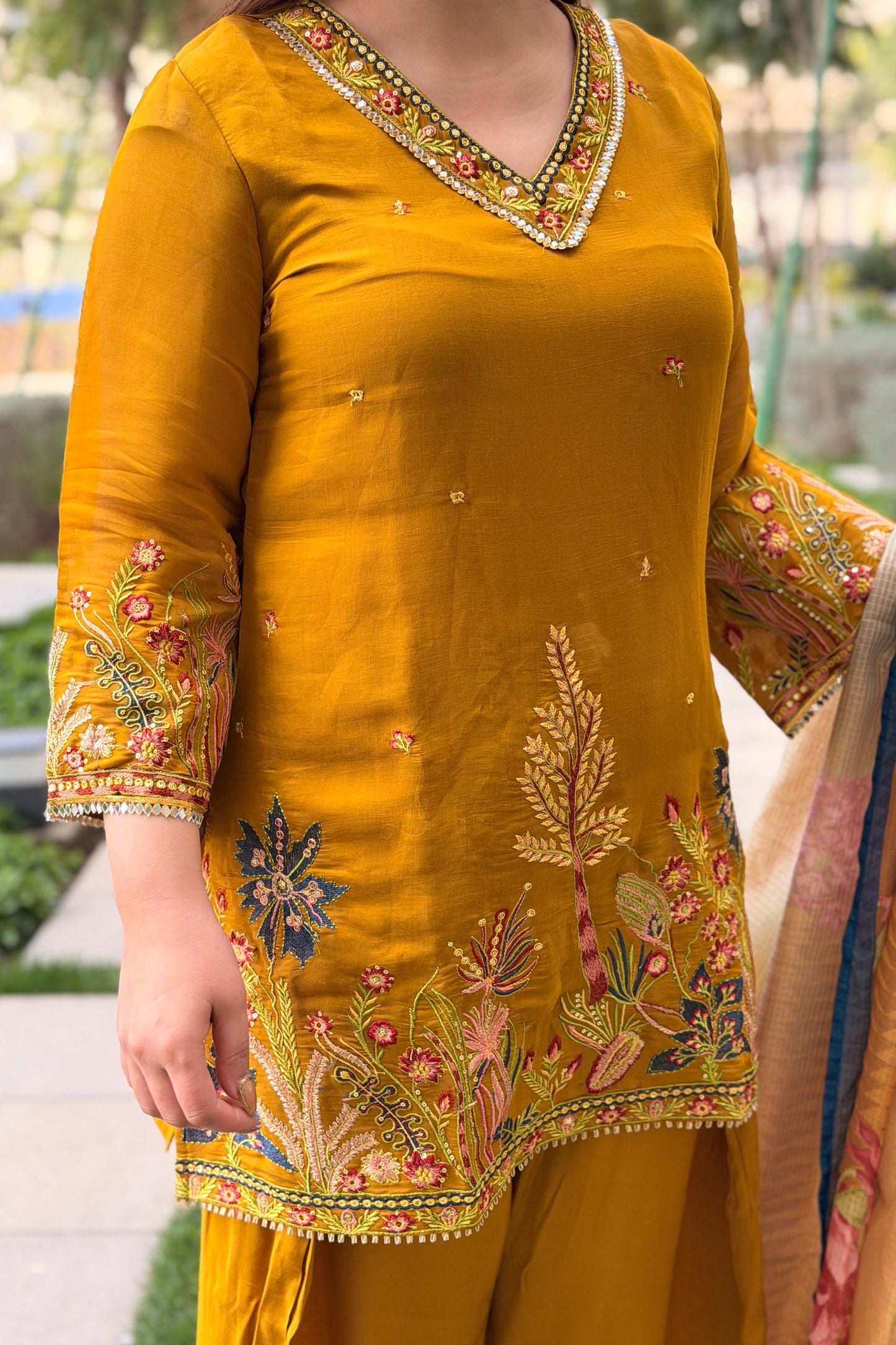 Rameesha Embroidered Farshi Salwar Set