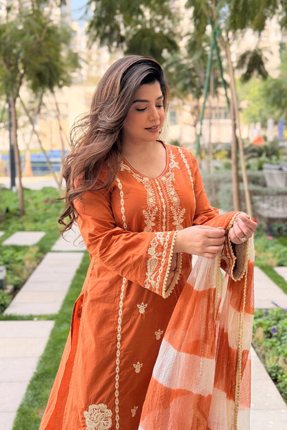 Nargis Thread Work Suit Set