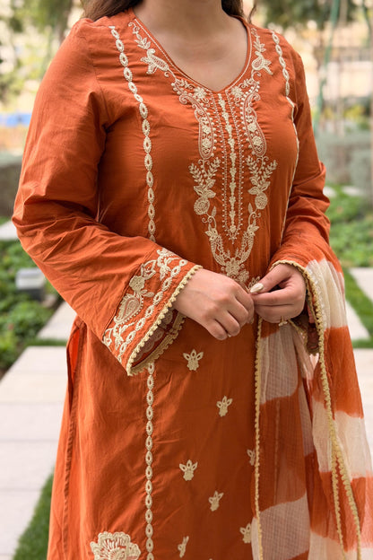 Nargis Thread Work Suit Set